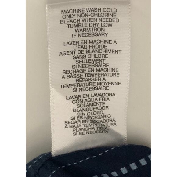 MICHAEL KORS Mens Blue and White Striped Dress Shirt Button Down Long Sleeve XL - Picture 4 of 11